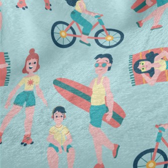 Surf Skate People Minky