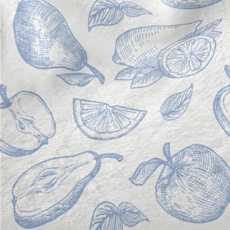 Sketch Of Beautiful Fruits Minky