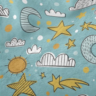 Sun Moon Stars Sky Minky