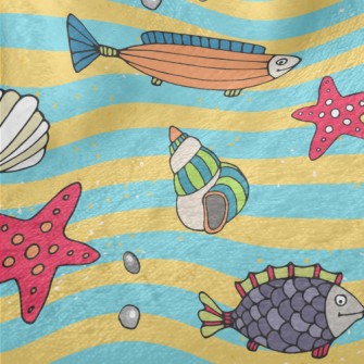 Colorful Sea Bottom Fish Minky
