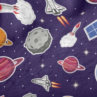 Outer Space Spaceship Rocket Minky