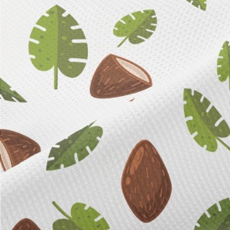 Coconut Shell And Leaves Piqué