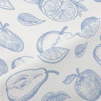 Sketch Of Beautiful Fruits Piqué