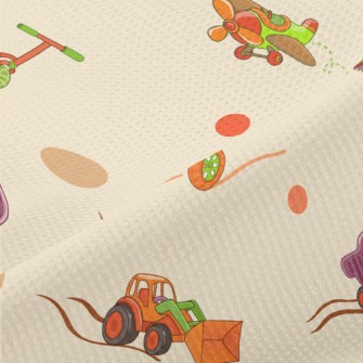 Cartoon Sea, Land And Air Tool Piqué