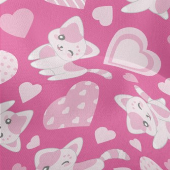 Cute Loving Cat Lightweight Performance Linen