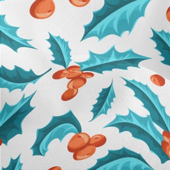 Tiny Christmas Berries Lightweight Performance Linen