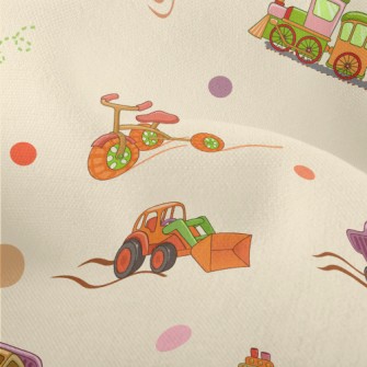 Cartoon Sea, Land And Air Tool Lightweight Performance Linen