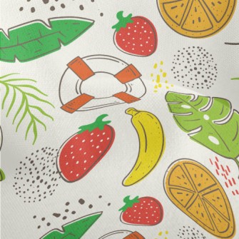 Tropical Cooling Fruits Lightweight Performance Linen