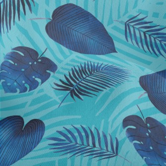 Tropical Leaves Lightweight Performance Linen