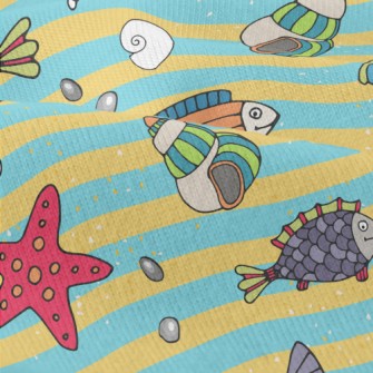 Colorful Sea Bottom Fish Modern Jersey