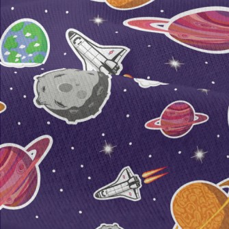 Outer Space Spaceship Rocket Modern Jersey