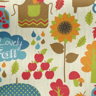 I Love Fall Gardening Jersey Backed Fleece