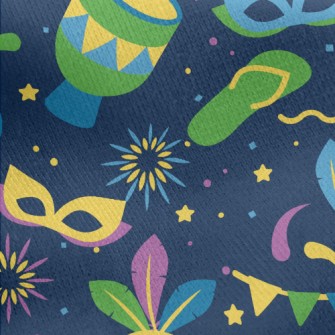 Carnival Mask Party Jersey Backed Fleece