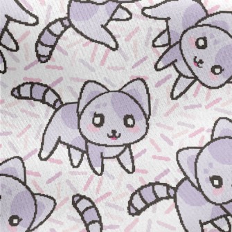 Harmless Cute Kitten Jersey Backed Fleece