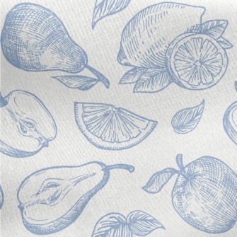 Sketch Of Beautiful Fruits Jersey Backed Fleece