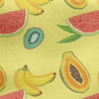 Watercolor Painting Of Tropica Jersey Backed Fleece