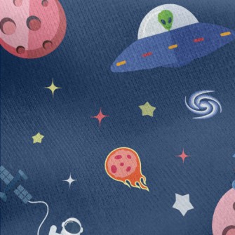 Galaxy Alien Jersey Backed Fleece