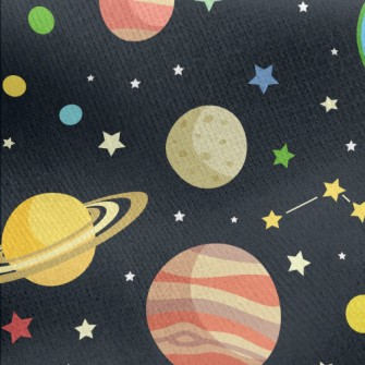 Cosmic Asteroid Jersey Backed Fleece