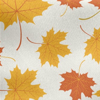 Autumn Yellow Leaves Jersey Backed Fleece