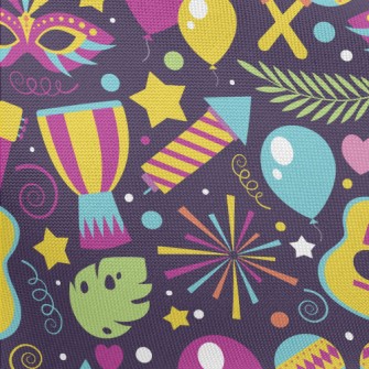 Colorful And Happy Carnival Pongee