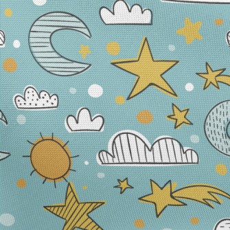 Sun Moon Stars Sky Pongee