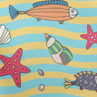 Colorful Sea Bottom Fish Pongee