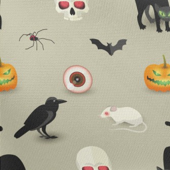 Evil Pumpkin Black Cat Mouse Pongee