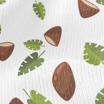 Coconut Shell And Leaves Stretch Jersey