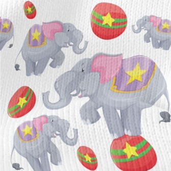 Circus Elephant Show Stretch Jersey