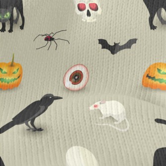 Evil Pumpkin Black Cat Mouse Stretch Jersey