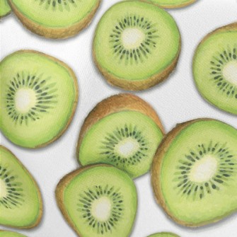 Nutritious Kiwi Fruit Lightweight Cotton Poplin