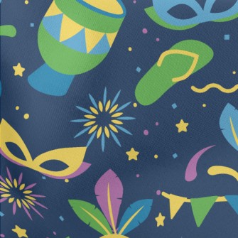 Carnival Mask Party Lightweight Cotton Poplin