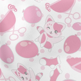 Happy Dreamy Cat Lightweight Cotton Poplin