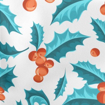 Tiny Christmas Berries Lightweight Cotton Poplin