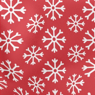 Snow White Flakes Lightweight Cotton Poplin