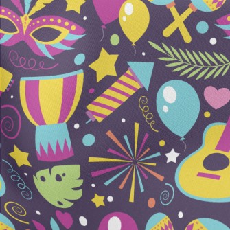Colorful And Happy Carnival Lightweight Cotton Poplin