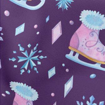 Fantasy Snow Skates Lightweight Cotton Poplin