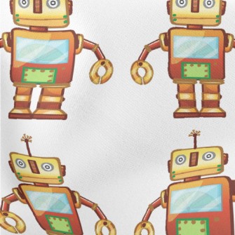 Little Helper Robot Lightweight Cotton Poplin