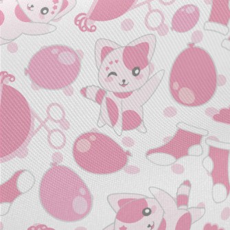 Happy Dreamy Cat Midweight Cotton Poplin