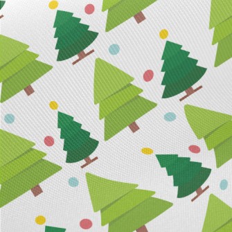 Cute Size Christmas Tree Midweight Cotton Poplin