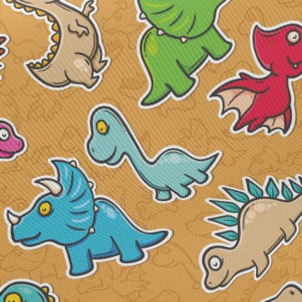 Jurassic Dinosaur Park Midweight Cotton Poplin
