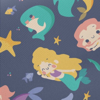 Pretty Mermaid Princess Midweight Cotton Poplin