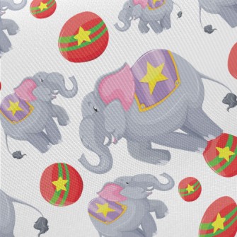 Circus Elephant Show Midweight Cotton Poplin
