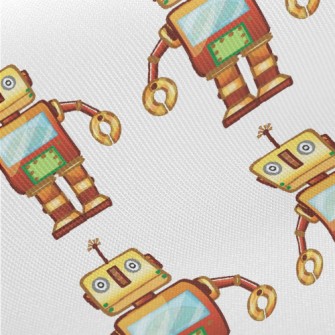 Little Helper Robot Midweight Cotton Poplin