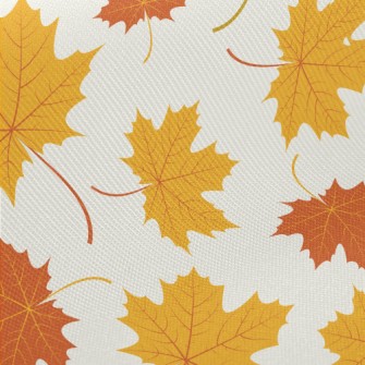 Autumn Yellow Leaves Midweight Cotton Poplin
