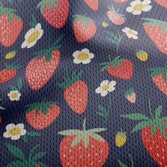 Sweet And Delicious Strawberri Athletic Mesh Flat Back