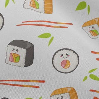 Sushi Rolls And Chopsticks Chiffon