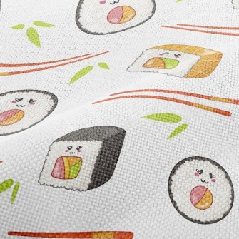 Sushi Rolls And Chopsticks Performance Linen