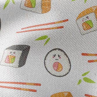 Sushi Rolls And Chopsticks Waterproof Canvas