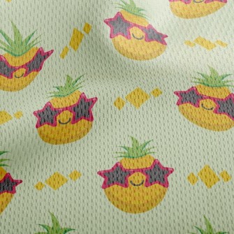 Star Glasses Pineapple Athletic Mesh Flat Back